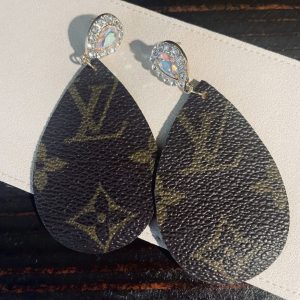 Upcycled LV Earring