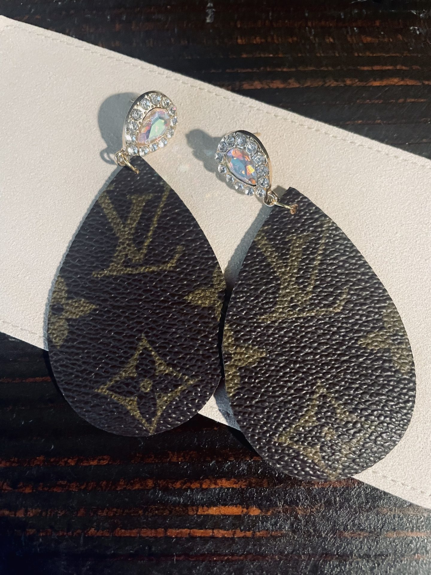 Upcycled LV Earring