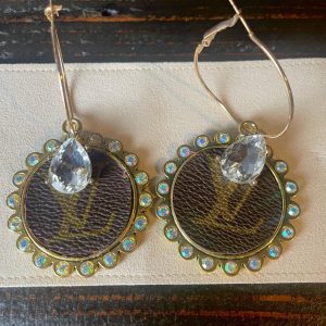 Large Bling Upcycled Earrings