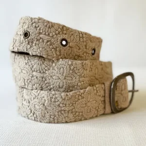 Oatmeal Wool Belt - Handmade