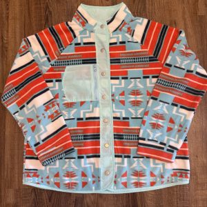 Aztec Printed Fleece Jacket SIZE LARGE