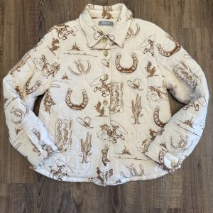 Western Print Quilted Shacket SIZE LARGE