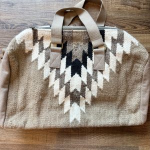 Taupe, Cream and Black Aztec Duffel